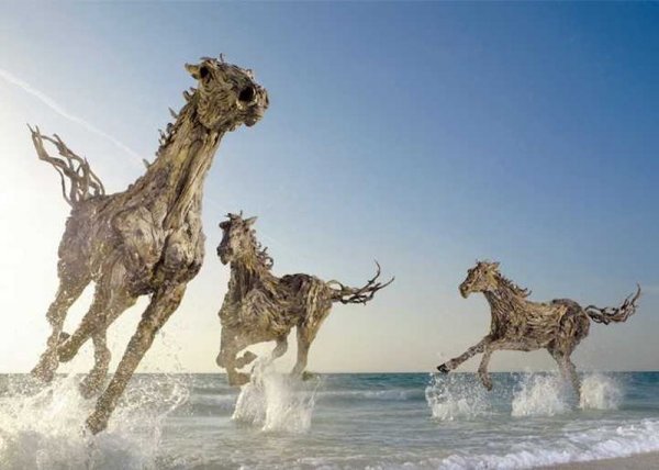 Деревянные скульптуры животных, созданные Джеймсом Дораном-Уэббом (10 фото)